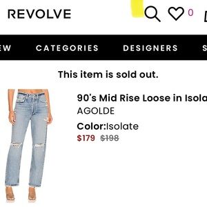 AGOLDE 90’s Midrise Straight in Isolate 25